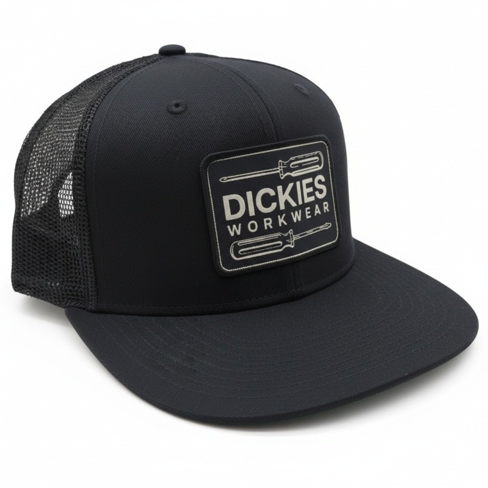 Dickies Workwear Mesh Trucker Hat Black Snapback Baseball Cap A88LEBLK NWT